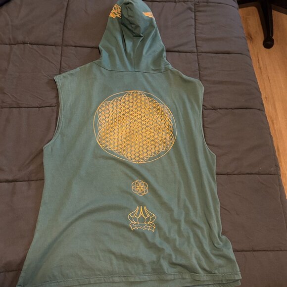 Mens Futuristic Playa Sleveless T shirt Size M - Picture 2 of 2